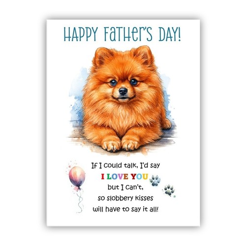 Pomeranian father day dog - pomeranian,