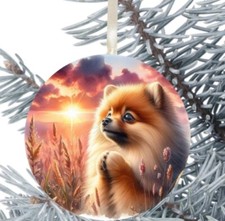 Pomeranian Dog Hanging Bauble