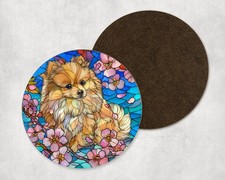 Pomeranian Dog Cherry Blossom