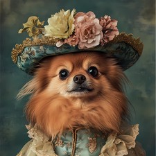 Elegant Pomeranian Portrait in