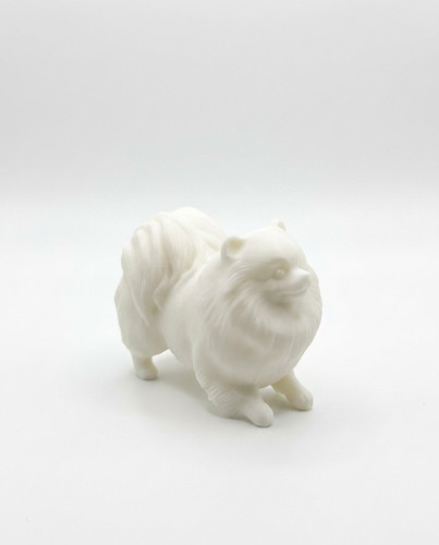 Cute white pomeranian - cute, candle