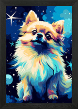 Pixel Art Pomeranian Dog