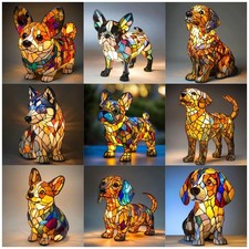 LED Dog Night Light Resin