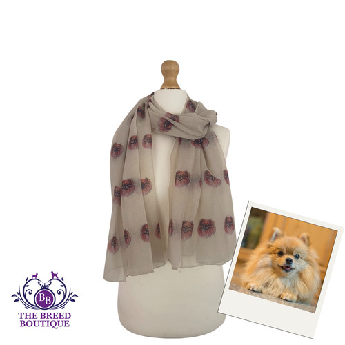 Pomeranian scarf ladies - pomeranian, dog