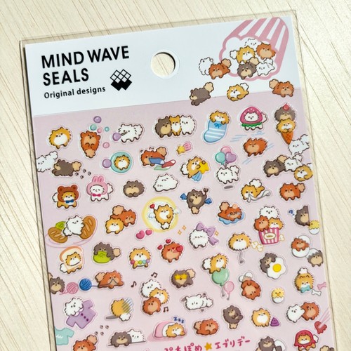 Pomeranian puppy mini stickers - pomeranian,