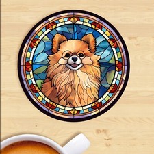 Pet Dog Coaster, Stained Glass