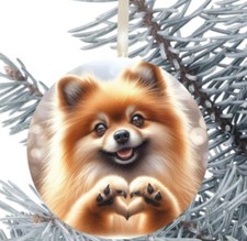 Pomeranian Dog Hanging Bauble
